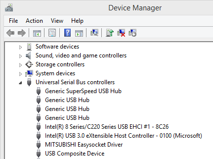 Working installation of "Easysocket USB Drivers"